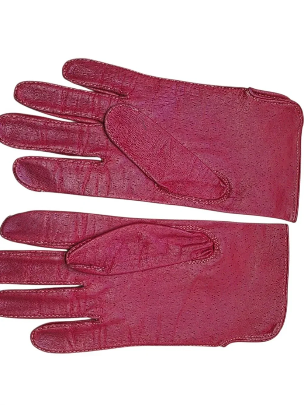 Vintage Nolan Red Leather Gloves S